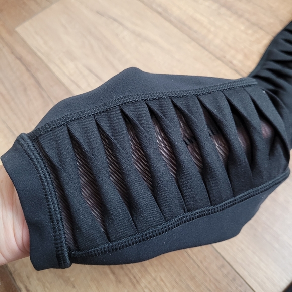 Athleta salutation 7/8 tight high-rise mesh cut-out leggings women's black xs - Picture 9 of 14